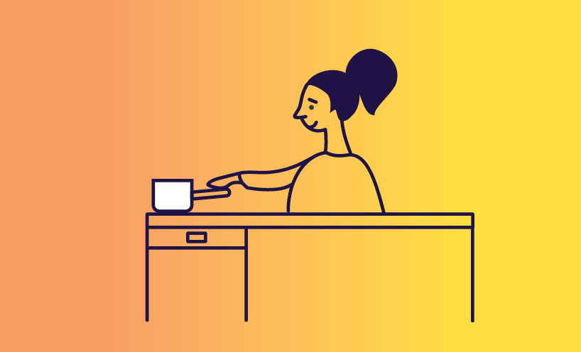Profile-card-induction woman using induction cooking